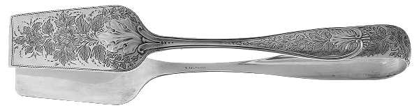 WGO6 (Sterling) Bright Cut Solid Pastry Tongs