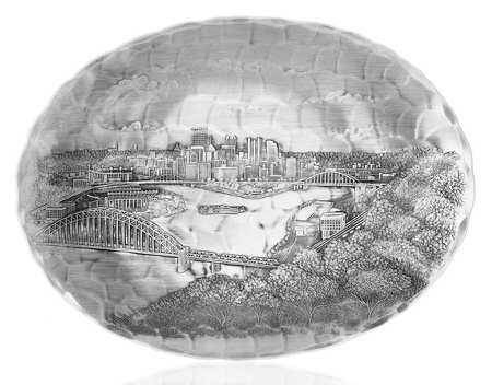 Pittsburgh Cityscape (Metal, Hollowware) Trivet