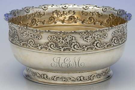 Dresden Rose (Sterling, Hollowware) 8" Fruit Serving Bowl