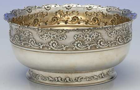 Dresden Rose (Sterling, Hollowware) 8" Fruit Serving Bowl