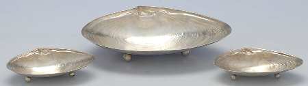 393 (Sterling, Hollowware) 3 Piece Nut Set (1 Master, 2 Individual)