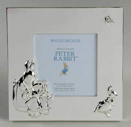 Peter Rabbit (Silverplate) Frame-Holds 3" X 3" Picture