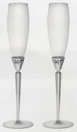 Modern Love (Metal, Hollowware) Champagne Flute Glass