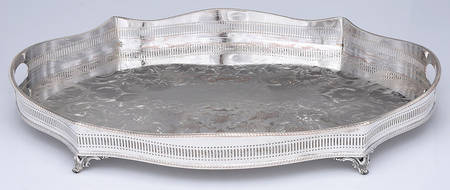 Silverplate Hollowware 22" Gallery Tray