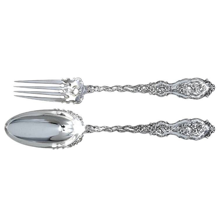 WDS24 (Sterling) Solid Oversized Serving Salad Set