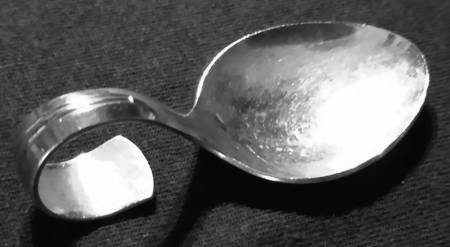WEB18 (Sterling) Curved Handle Baby Spoon