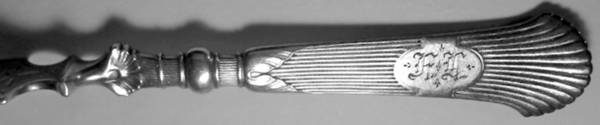 Osiris (Sterling, 1870) Flat Twisted Handle Master Butter Knife