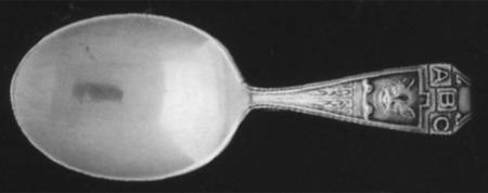 ABC-Kitty (Sterling) Curved Handle Baby Spoon