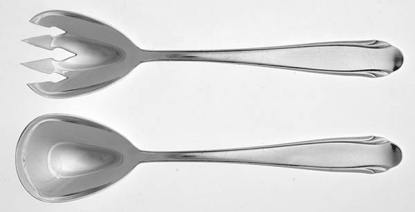 WMF176 (Silverplate) (2 Pc) Solid Salad Set