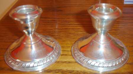 M27 (Sterling, Hollowware) Weighted Console Candleholder