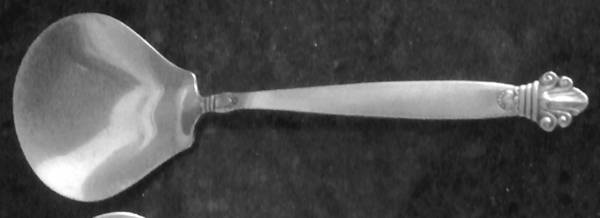 WED35 (Sterling) Solid Salad Serving Spoon
