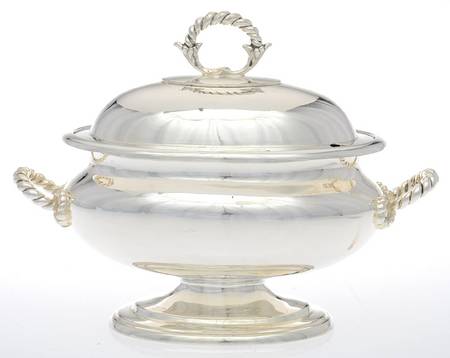 Silverplate Hollowware Sauce Bowl & Lid