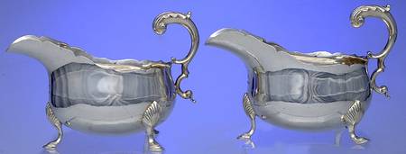 WJB1 (Sterling, Hollowware) (Set of 2) Footed Sauce Boat