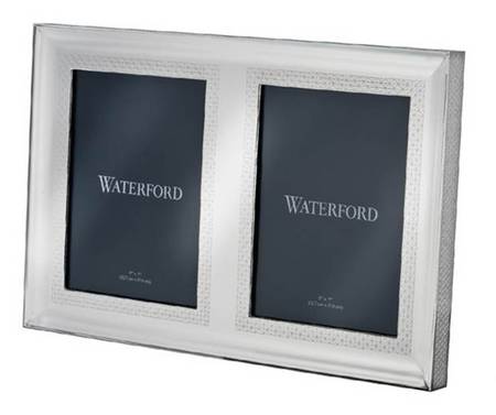 Lismore Diamond (Silverplate, Hollowware) Double Frame Holds 5" X 7"