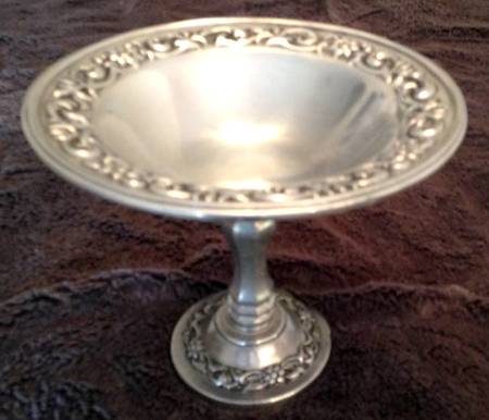 Baroque (Armetale, Hollowware) Round Compote (Height X Width)