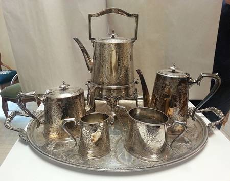 53282 (Silverplate, Hollowware) 7 Piece Tea Set (PCP, PTP, PCR, PSUO, KES)