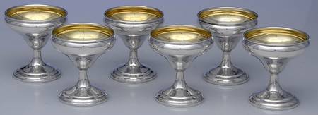 PP54 (Sterling, Hollowware) Weighted Champagne/Sherbet - Set of 6