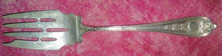 WED36 (Sterling) Small Solid Cold Meat Serving Fork
