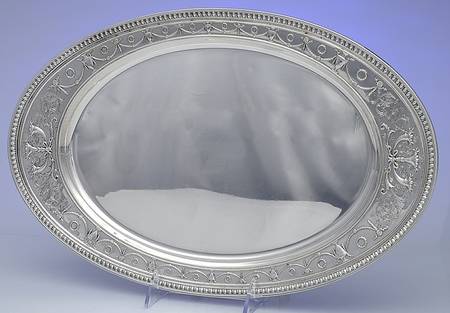 1087 (Sterling, Hollowware) 16" Oval Serving Platter