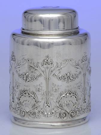 Imperial Queen (Sterling, 1893, Hollowware) Tea Caddy & Lid