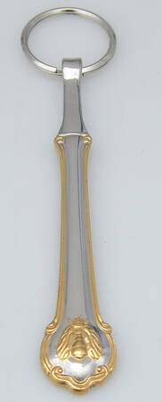 Gold Napoleon Bee (Stainless) Key Ring with Stainless Hoop HC