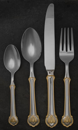 Gold Napoleon Bee (Stainless) 4 Piece Place Setting by Wallace Silver