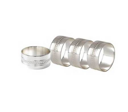 Simply Wish (Silverplate, Hollowware) Napkin Ring - Set of 4