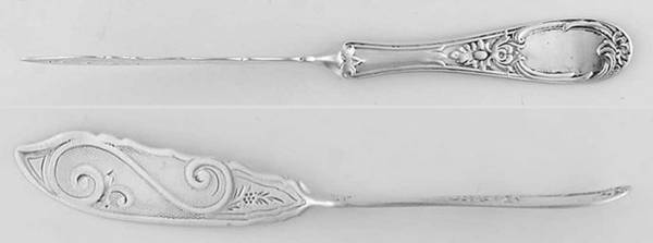 WTV7 (Coin) Flat Twisted Handle Master Butter Knife Bright Cut
