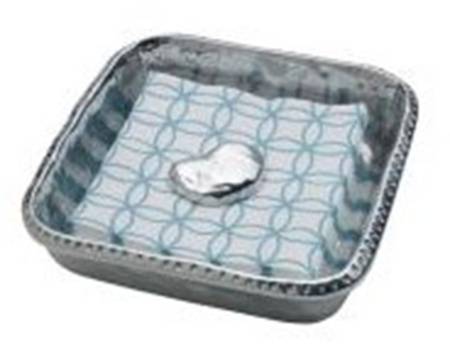 River Rock (Armetale, Hollowware) Square Napkin Holder with Weight