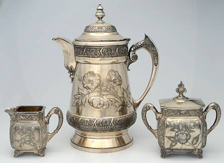 346 (Silverplate, Hollowware) 3 Piece Pitcher Set