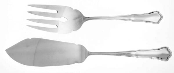 WKS1 (Sterling) 2 Piece Large Solid Fish Serving Set