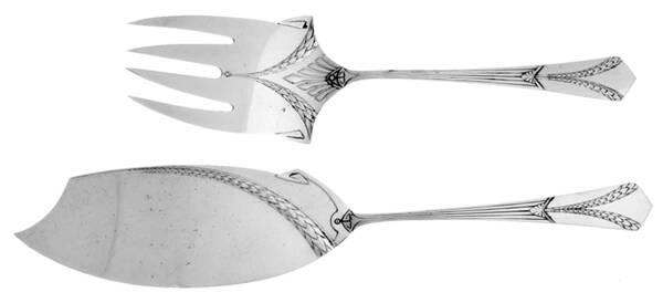 WMF219 (Silverplate) 2 Piece Large Solid Fish Serving Set