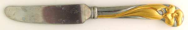 Adena (Stainless, Gold Accent) Hollow Handle Master Butter Knife