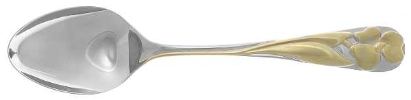 Adena (Stainless, Gold Accent) Place/Oval Soup Spoon