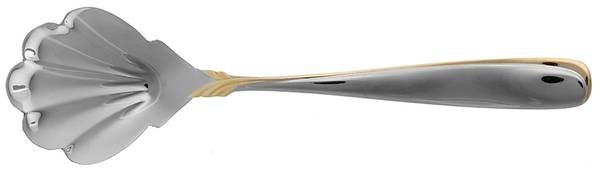 Affair-Gold (Stainless, Gold Accent) Sugar Shell Spoon