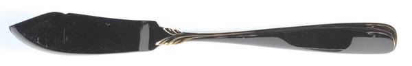 Affair-Gold (Stainless, Gold Accent) Flat Handle Master Butter Knife