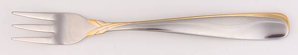 Affair-Gold (Stainless, Gold Accent) Cocktail/Seafood Fork