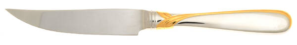 Affair-Gold (Stainless, Gold Accent) Steak Knife Individual Hollow, No Serrate HC