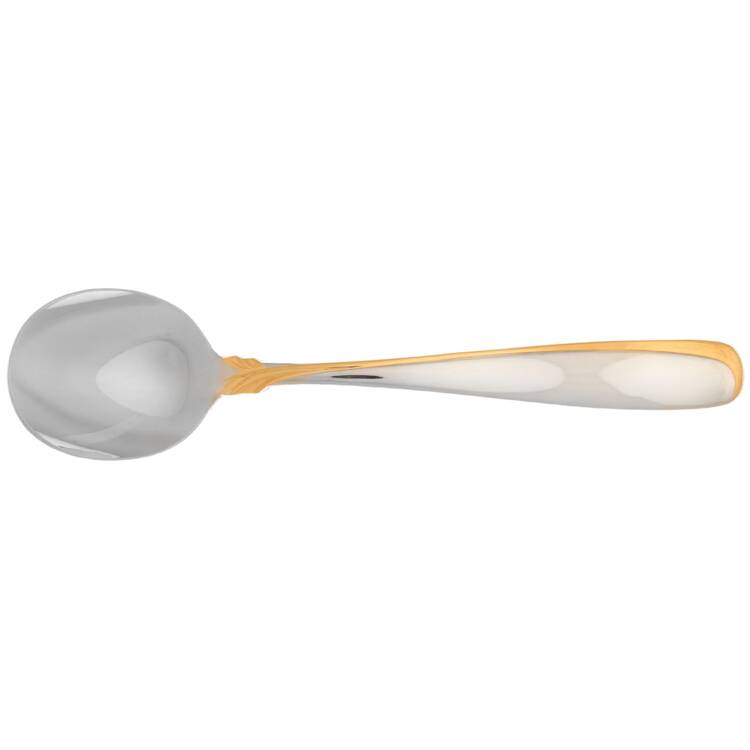 Affair-Gold (Stainless, Gold Accent) Round Bowl Soup Spoon (Cream Soup) HC