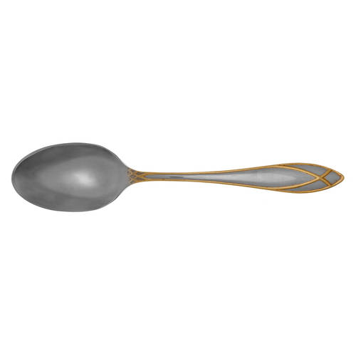 Alexandra (Stainless, Gold Accent) Place/Oval Soup Spoon