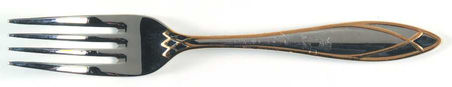 Alexandra (Stainless, Gold Accent) Individual Salad Fork