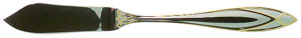Alexandra (Stainless, Gold Accent) Flat Handle Master Butter Knife