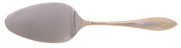 Alexandra (Stainless, Gold Accent) Solid Pastry Server