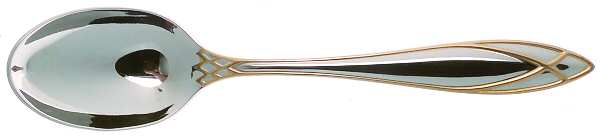 Alexandra (Stainless, Gold Accent) Teaspoon