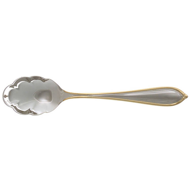 Ariana-Gold (Stainless, Gold Accent) Sugar Shell Spoon