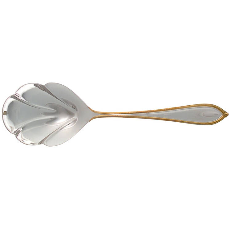Ariana-Gold (Stainless, Gold Accent) Solid Serving Spoon
