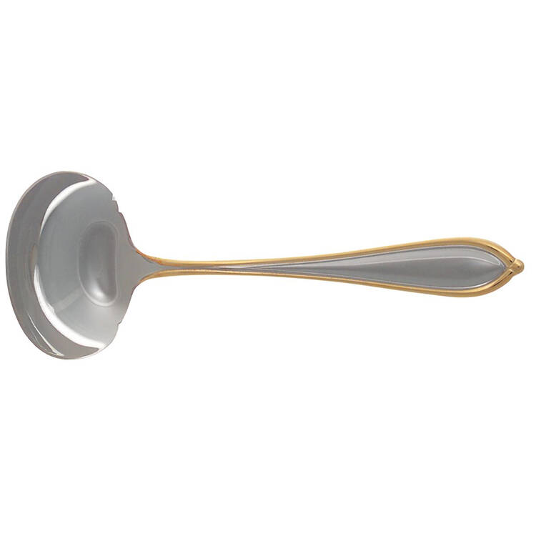 Ariana-Gold (Stainless, Gold Accent) Solid Gravy Ladle