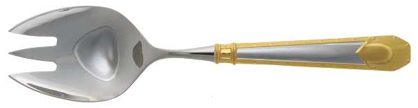 Axis-Gold (Stainless, Gold Accent) Solid Serving Fork