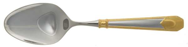 Axis-Gold (Stainless, Gold Accent) Solid Serving Spoon