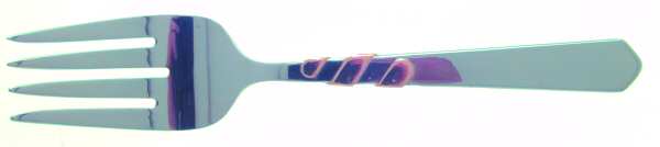 Balteus (Stainless, Gold Accent) Solid Serving Fork